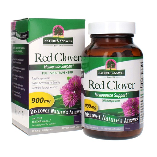 [BRSWIBQOC4MWGEY5] Nature's Answer Red Clover Trifolium Pratense Full Spectrum Herb Natural Vegetarian Vegan High Strength Dietary Supplements Ideal for Menopause (90 Capsules)