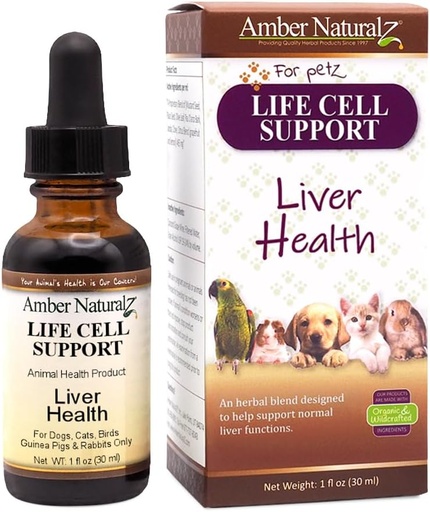 [BRSWIY36OMAAE2DA] Amber NaturalZ Life Cell Supplement Herbal Supplement pentru câini, pisici, păsări, iepuri de curte, și Guineea Porci 