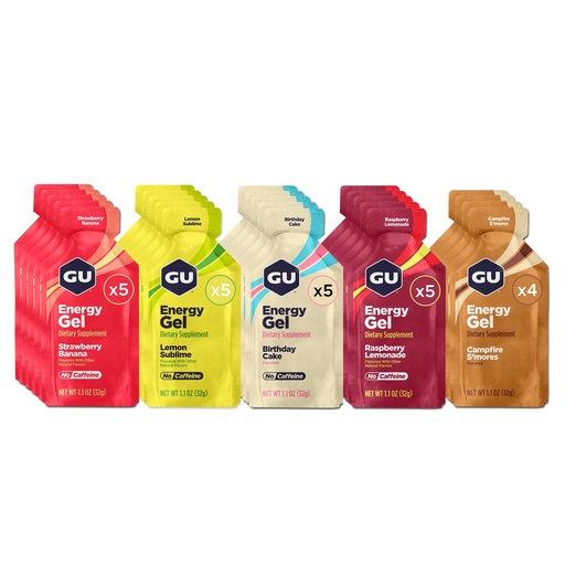 [BRSWYGQ5CACGCFL7] GU Energy, Original Energy Gels, Caffeine-Free Mixed - 24 Count
