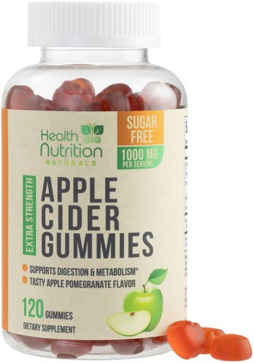[BRSW2AQROV6GAHQ6] Apple Cider Vinegar Gummies Zero Sugar - Max Strength ACV Gummy Vitamins - Vitamin B12 & The Mother - Metabolism & Energy Support - Vegan Apple Cider Vinegar Gummy Supplement - Non-GMO - 120 Gummies
