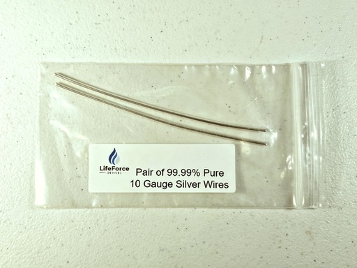 [BRSWIFLZOYCWEE3E] Pure Silver Generator Wires – 9999 Silver Electrodes – Pre-Cut 6-Inch 10 Gauge Wires – Fits LifeForce Generators
