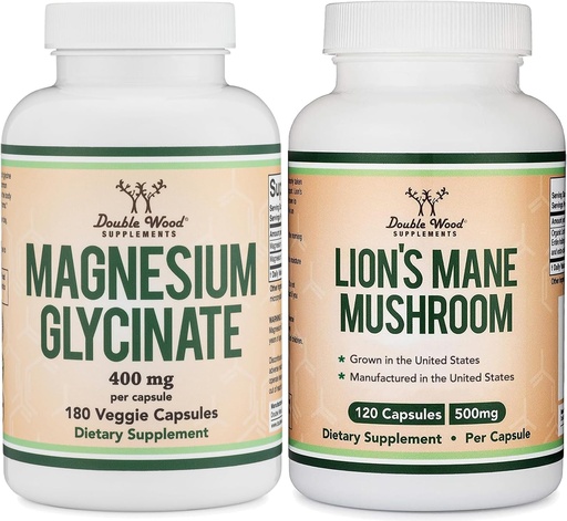 [BRSRAYIBDF6GE2DZ] Wellness Support Duo – Magnesium Glycinate and Lion’s Mane to Support Overall Health and cognition