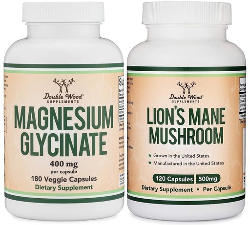 [BRSRAYIBDF6GE2DZ] Wellness Support Duo – Magnesium Glycinate and Lion’s Mane to Support Overall Health and cognition