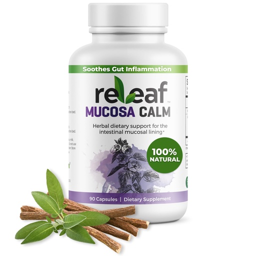[BRSWYYYTA4NW2CQU] MucosaCalm Herbal Supplement for Digestive Health Support | Vegan Formula | 90 Capsules