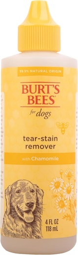 [BRSWIEIMDJ6Q42QV] Burt's Bees for Pets Tear Stain Remover for Dogs with Chamomile, 99.9% Natural Origin Formulas, Dog Tear Stain Remover, Dog Eye Cleaner 4 oz