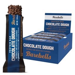 Barebells Protein Bars Chocolate Dough - 12 Count, 20g High Protein Treats - Chocolate Nutrition Bar with 1g Total Sugars - On-The-Go Breakfast or Post-Workout Snack
