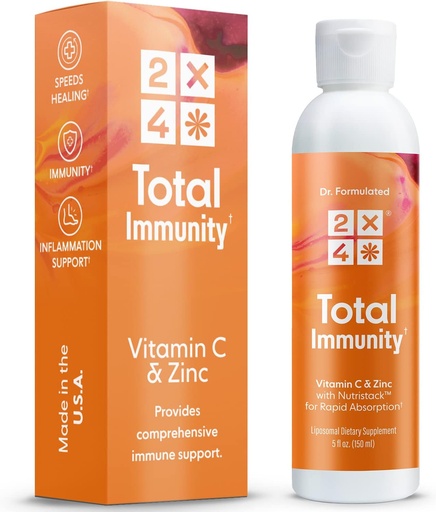 [BRSW2ATYCABRE23L] 2X4 Elderberry with Zinc and Vitamin C for Adults - Liquid Daily Immune Support - Liposomal Immunity Supplement Vitamins, Non-GMO, Sugar Free, 30 Servings, 5 fl oz
