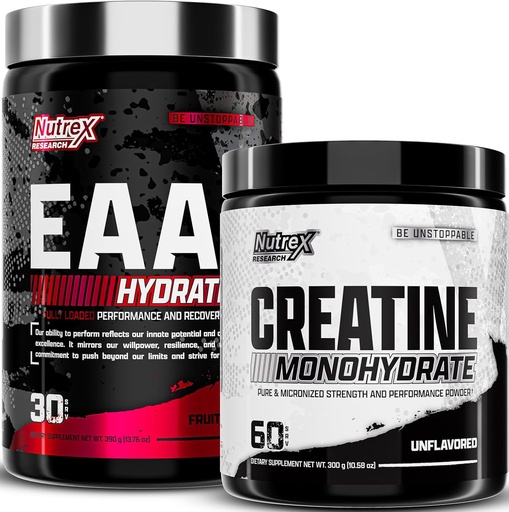 [BRSROZL4BB7A43AY] Nutrex Research EAA Hydration Fruit Punch & Creatine Monohydrate Powder
