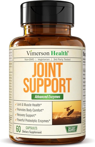 [BRSROBLYCUFRYADA] Joint Support Supplement with Bromelain, Serrapeptase & Papaya Enzymes - Proteolytic Enzymes for Digestion & Recovery - Digestive Enzyme & Joint Complex for Men & Women - 60 Delayed Release Capsules