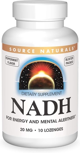 [BRSWIYYIBEAW2G3E] Zdroj Naturals NADH 20mg, Boost Energy and Mental Alertness*, 10 Lozenges