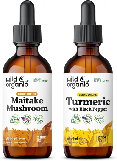 [BRSRABD4A4FB4DQ2] Maitake Mushroom Tincture 2 fl oz & Turmeric Tincture 2 fl oz