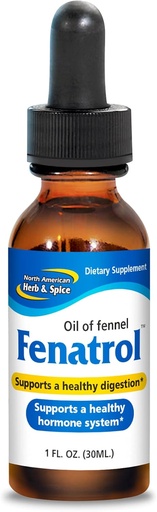 [BRSWIYT3PMDG2DIV] NORTH AMERICAN HERB & SPICE Fenatrol - 1 fl. oz. - Oil of Wild Fennel - Apoia unha dixestión saudable e un sistema hormonal e urinario saudable - Non-GMO - 172 servizos