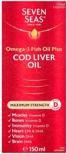 [BRSWIY32AR6RWFI3] Seven Seas Pure Cod Liver Oil Extra High Strength 150ml