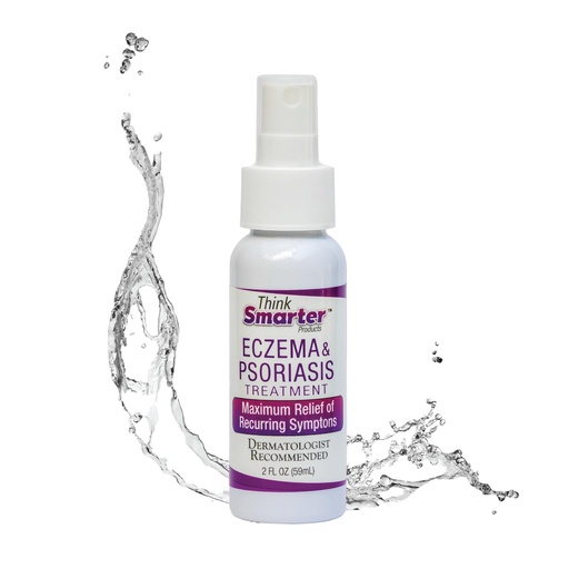 [BRSROFTQCINWEFLH] Think Smarter Products Eczema & Psoriasis Therapy, Hypochlorous Acid (HOCl) Spray for Skin & Scalp, Natural Itch Relief, Hypoallergenic, No Sting, Safe for All Ages, 2oz Spray