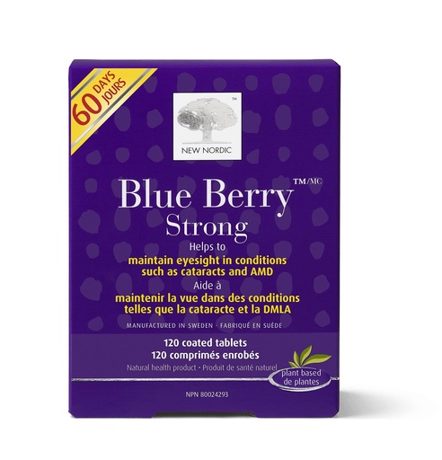 [BRSWIYIPAR6GKA3G] NEW NORDIC Blue Berry Eye Vitamin Lutein Supplement with Zinc, Supports Macular Pigmentation, Eye & Vision Function, 60 Tablets (Pack of 1)