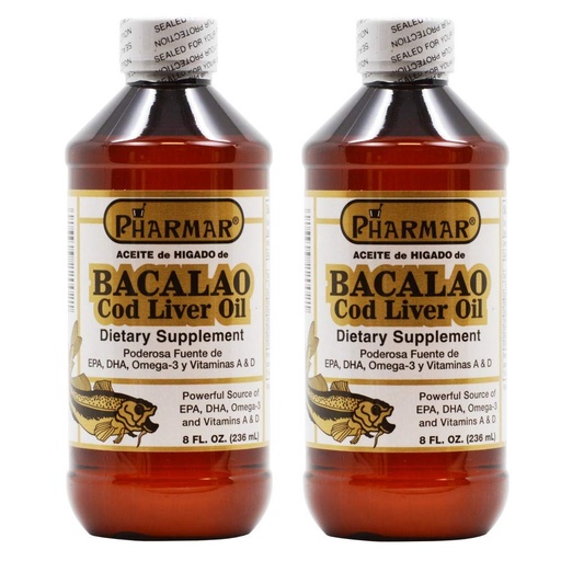 [BRSWIHYIAADRSC3I] Aceite De Higado De Bacalao 8 Oz. Cod Liver Oil 2-Pack
