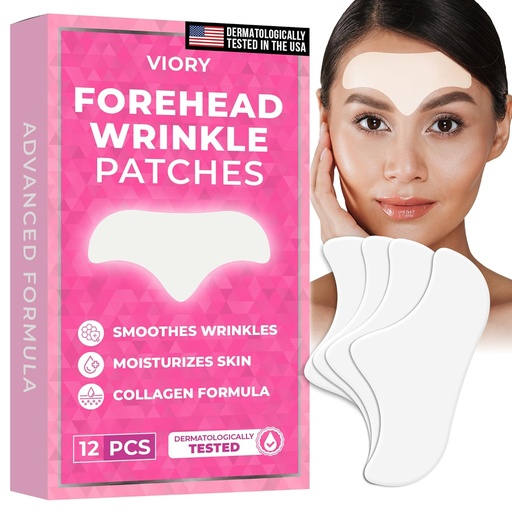 [BRSRAZ35BUMAGALU] Forehead Wrinkle Patches Smoothing Overnight - Anti Wrinkle Patches for Face and Forehead Fine Lines & Frown Lines - With Aloe, Collagen, Vitamin E, Hyaluronic Acid | 12 pcs