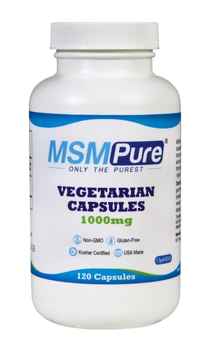[BRSWYZARB4NQYELL] KALA HEALTH MSMPure MSM Vegetarian Capsules – 1,000 mg US-Sourced MSM per Capsule for Joint Health, Skin Appearance, Hair & Nail Support – 120 Count, Organic Sulfur