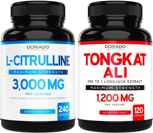 [BRSRAZAZDN7GEFIV] L Citrulline 3000mg Supplement (240 Count) L Arginine & Nitric Оксид таблетки - Tongkat Ali Для чоловіків 1200mg 200 до 1 екстракт - (120 Count) Підтримка Міцність,Drive & Атлетична продуктивність - Vegan & США Зроблено
