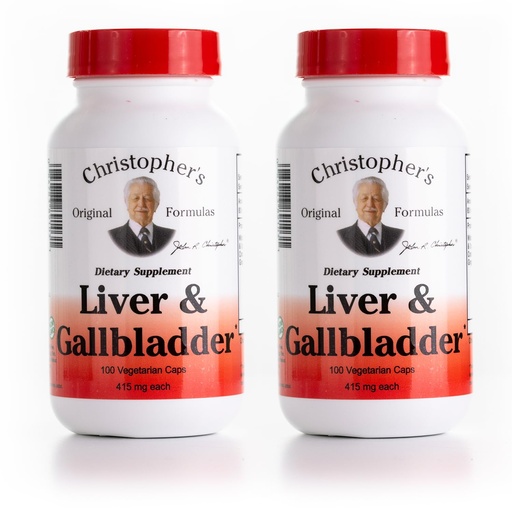[BRSWKZTYPMCRYFY5] Christopher's Original Formulas Liver & Gallbladder Formula Capsules - Gallbladder Supplements with Digestive Enzymes - Supports Digestive System with Natural Herbs - Pack of 2
