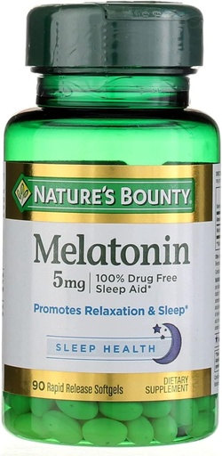 [BRSWIYQZCF5GE3DI] Nature's Bounty Melatonin 5mg, 60 Tablets
