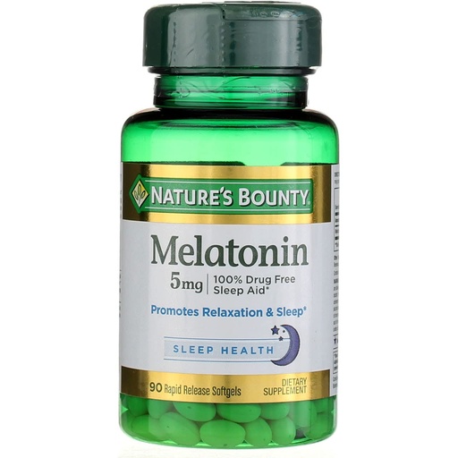[BRSWIYQZCF5GE3DI] Nature's Bounty Melatonin Super Strength - 5 mg - 60 Softgels