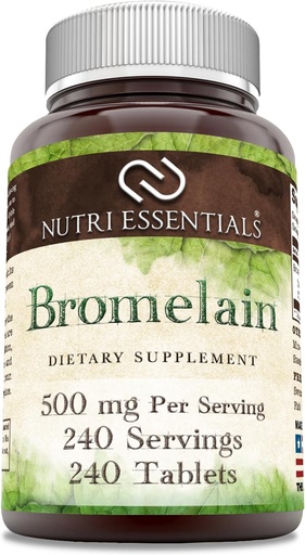 [BRSROAY5CMPWCFD2] Bromelain 500 mg 240 Tablets Supplement | Non-GMO | Gluten Free | Made in USA