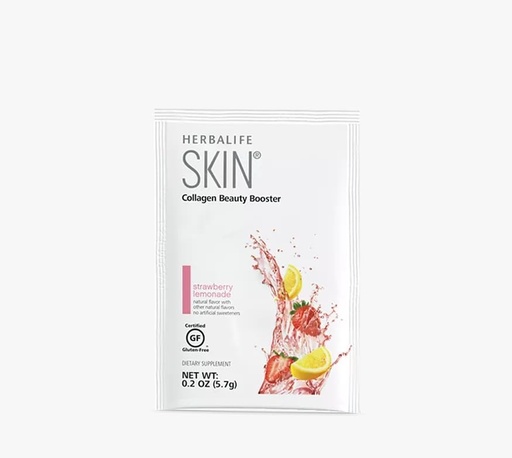 [BRSW2ZL2AV7BY2Q6] Herbalife Skin Strawberry Lemonade 30 Packets (5.7G) Skin Collagen Beauty Booster: No Artificial Flavor, No Artificial Sweeteners, Gluten-Free