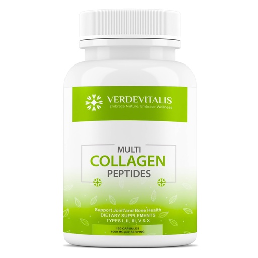 [BRSROGIEOIMQ4ELJ] Multi Collagen Peptides Capsules -Non-GMO&Gluten Free Type I, II, III, V, X Hydrolyzed Collagen Supplements with Vitamin C - Supports Healthy Hair, Skin, Nails, & Joints - 120 CPS