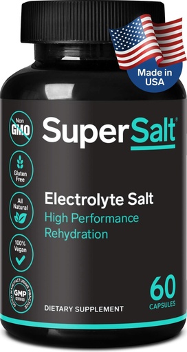 [BRSWGGAFCENGY23P] Keto Electrolyte Supplement, Salt Replacement Tablets for Rapid Oral Rehydration & Post Workout Recovery, Magnesium, Zinc, Sodium, Copper | 60 Capsules | Stop Leg Cramps and Restore Energy