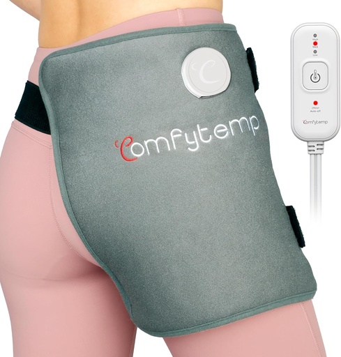 [BRSROZQ2CMFBM2DF] Comfytemp Hip Heating Pad for Hip Sciatica Pain Relief Hip Brace, Christmas Birthday Gifts for Mom Women Wife Men, Lower Back Thigh Buttock Electric FSA Eligible HSA Heat Pad Hot Physical Therapy(S/M)