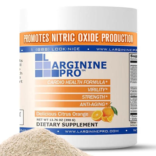 [BRSWGZL2OB6BEALK] L-Arginine PRO | 5,500mg L-Arginine Plus L-Citrulline 1,100mg Orange Powder Drink Mix Supplement for Increased Nitric Oxide Production