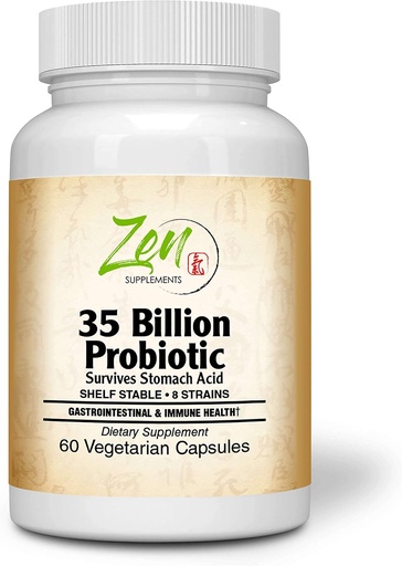[BRSWYEDYCQCQK3L2] 35 Billion Probiotic CFU with 8 Strains 60-Vegcaps - Sustained Release Technology, Resist Stomach Acid, Shelf Stable - Support for Healthy Digestion & Intestinal Ecology Favorable Intestinal Flora