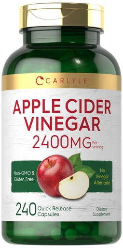 [BRSROYANBEHBEFD6] Carlyle Apple Cider Vinegar Capsules | 2400mg | 240 Count | Non-GMO, Gluten Free Supplement