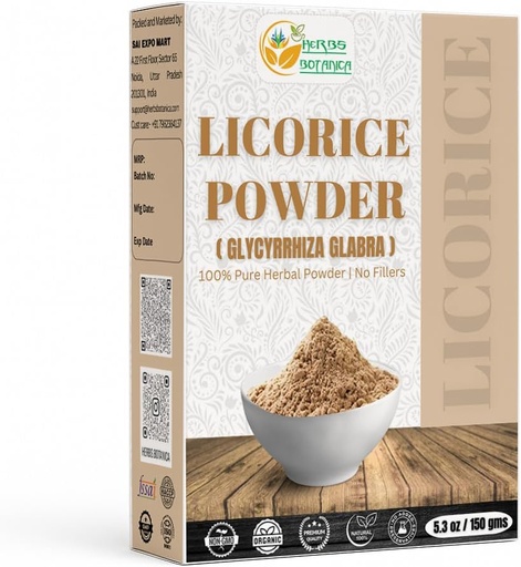 [BRSWYFT2C4ARQ3T5] 草药 Botanica Licorice Powder 百分百纯和天然脂根粉 草药茶,皮肤护理, & DIY 美容 天然脂根补充 5.3 oz 可回收包装