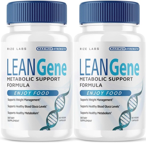 [BRSROHDRB4MQI33F] rize labs Lean Gene Supplement, Metabolic Support Formula, Lean Gene for Advanced Weight Loss, Lean Gene Maximum Strength Capsules, LeanGenex All-Natural Pills (120 Capsules) (Pack of 2)