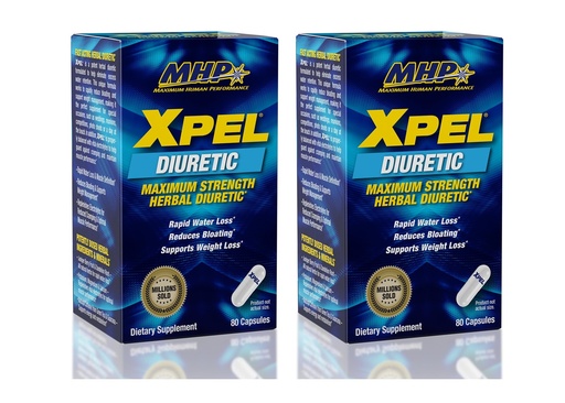 [BRSWECQKBMBRUF3Z] MHP Xpel Maximum Strength Diuretic Capsules, 80 Count (Pack of 2) (Packaging May Vary)