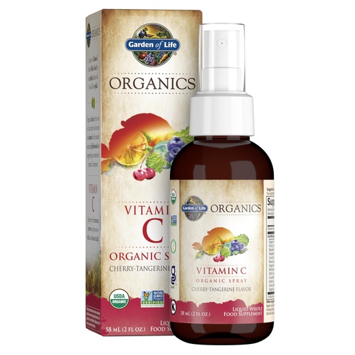 [BRSWKZA2AAHWCG3O] Garden of Life Organics Vitamin C Spray Featuring Amla Berry – Liquid Vitamin C Supplement for Immune & Skin Health Support, USDA Organic, Non-GMO, Vegan, Cherry Tangerine Flavor, 2 Fl Oz Bottle