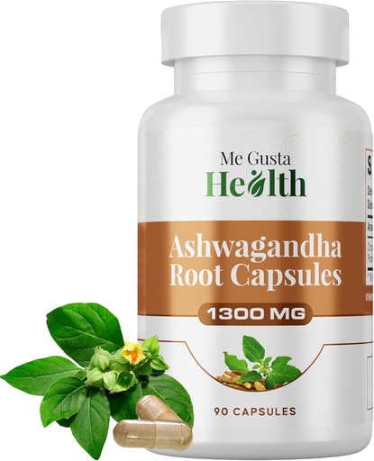 [BRSRAFI3BEPQ4EY2] Ashwagandha Root Powder Capsules 1300mg, Capsule Metabolismus-Unterstützung für Frauen und Männer, Immun- & Mood-Unterstützung, Ashwamag GMO Free Energy Support & Sleep Support 90 Kapseln