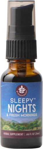 [BRSWKHALCMJQ22LL] WishGarden Herbs Sleepy Nights & Fresh Mornings - All-Natural Herbal Sleep Aid Tincture, Organic Sleep Supplement w/Passionflower, Hops & Scullcap, Supports Deep Sleep & Healthy Sleep Cycles, .66oz