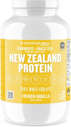 [BRSWIGT3DECWCCTO] Super Foods New Zealand WHEY Protein Isolate | 25-28G Protein | 0G of Sugar | 1G of Carbs | 110-112 Calories (French Vanilla, 2 LB)