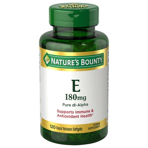 [BRSWIYYOAAOGGAL4] Nature's Bounty Vitamin E Pills and Supplement Softgels, Supports Antioxidant Health, 400iu, 120 Count