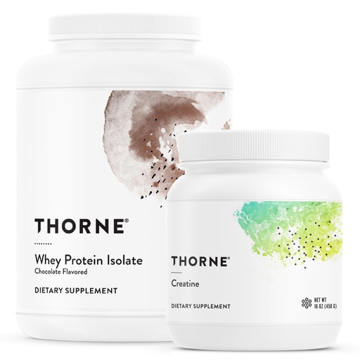 [BRSROAL6B55BOFY3] THORNE - Performance Whey Protein Isolate & Creatine Combo - Boost Muscle Support and Energy - NSF Certified for Sport - 30 to 90 Servings