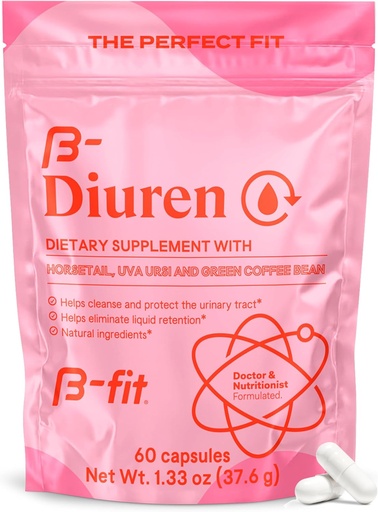 [BRSRMY3YOEFQK2DG] Diuren - Diuretic Capsules with Caffeine, Horsetail Herb and Uva Ursi - 60 Capsules with Natural Extracts - Horsetail Supplement - Best Diuretics for Water Retention