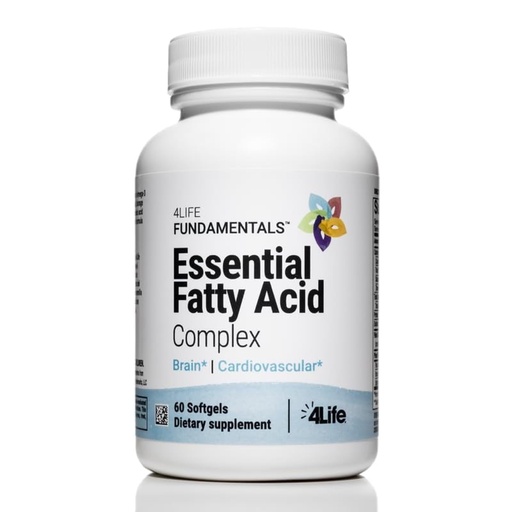 [BRSWIYIKBMBWADA5] 4Life Essential Fatty Acid Complex Omega 3 6 Supplement, 60 Softgels | Fish oil, Flax oil, Borage oil, Safflower oil, Omega-3 and omega-6, Heart health, Brain wellness, Daily nutrition