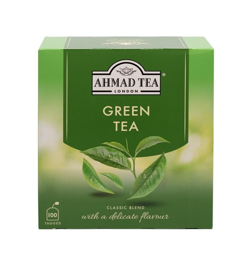 [BRSWIZIFORYBKGQZ] Ahmad Tea Green Tea, Green Tea Teabags 100 ct - Caffeinated & Sugar-Free
