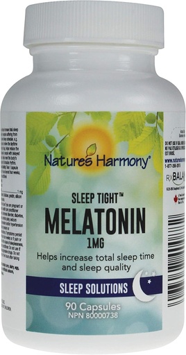 [BRSWIEIZOQOR6FLK] Nature’s Harmony® Melatonin 1mg（90 Capsules）