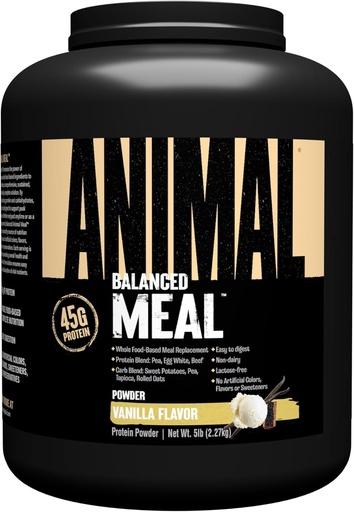 [BRSWGAYKCUPBEC34] Comida animal - Afeitado de proteínas con ingredientes alimenticios completos, ayudas en la recuperación muscular con huevo blanco, carne de res &amp; guirnalda de proteína, sabor de vainilla, 5 libras