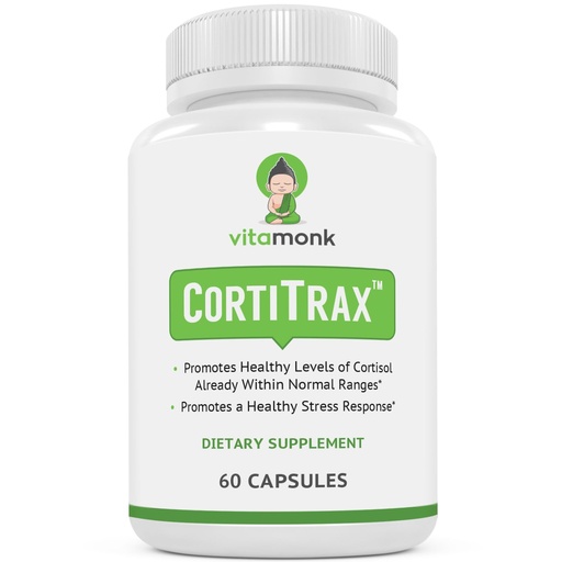 [BRSWKHD5AFYBSAD3] VitaMonk CortiTrax Natural Cortisol Blocker - Doctor Formulated Cortisol Manager, Cortisol Support & Cortisol Reducer (Already Within Normal Ranges)- 60 Capsule Cortisol Supplement