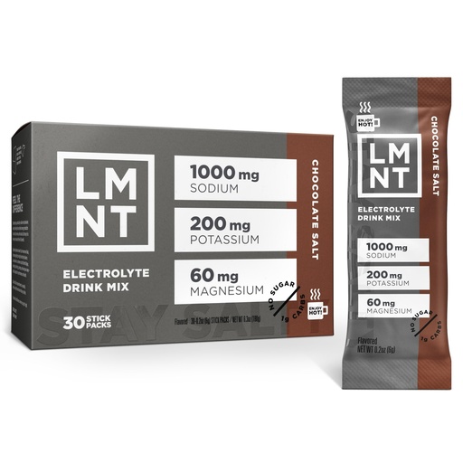 [BRSWYGI2BYGWCFIV] LMNT Zero Sugar Hot Chocolate or Coffee Mixer - Chocolate Salt | Drink Mix | 30-Count